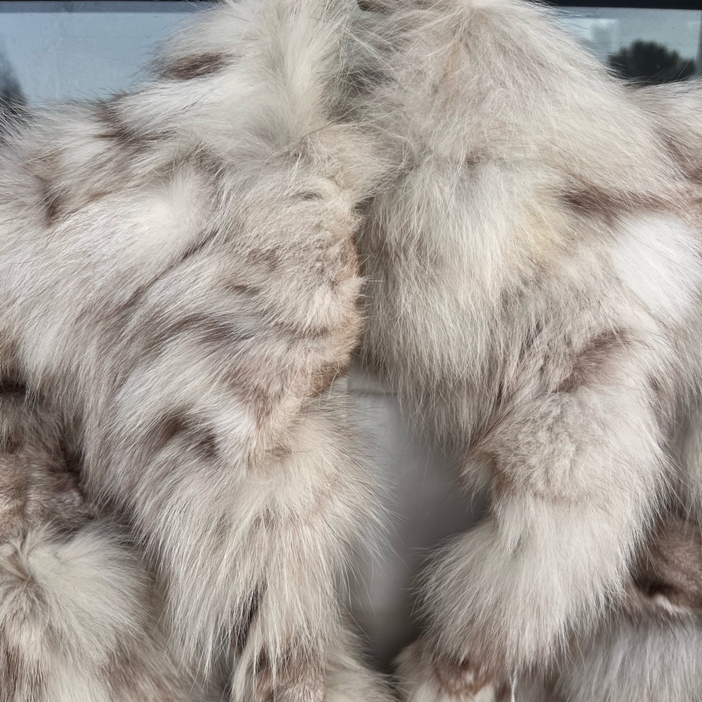 Multi Color Fox Fur Jacket - Picture 8 of 9